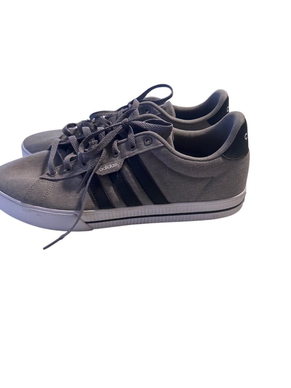Adidas gray and black canvas sneakers size 13